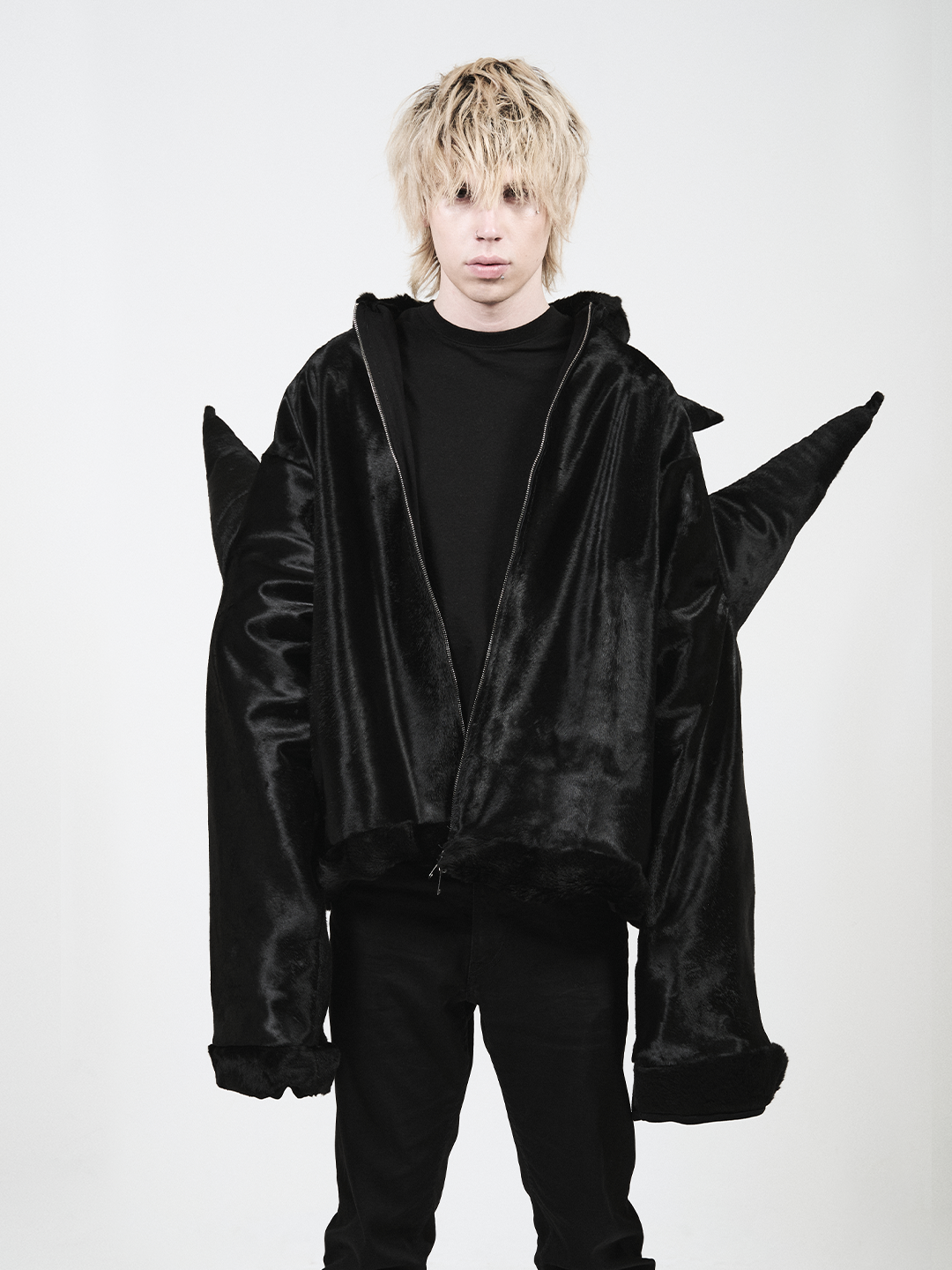 ARTISANAL SPIKED FUR JACKET